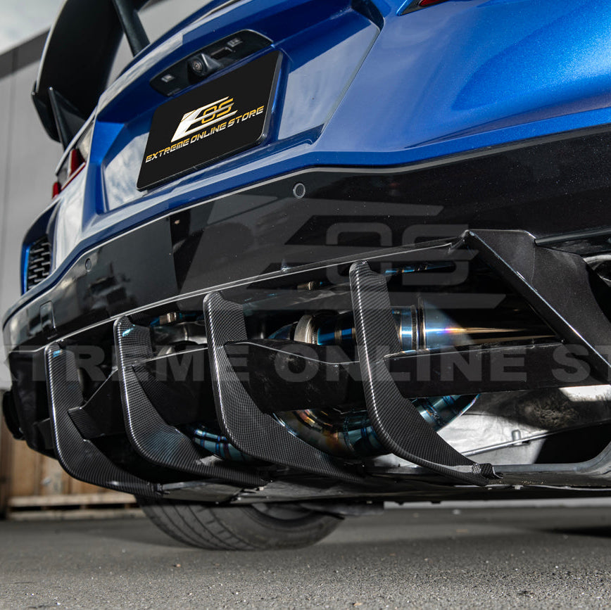 Corvette C8 Stingray DRY CARBON FIBEr Add-On Rear Diffuser Fin
