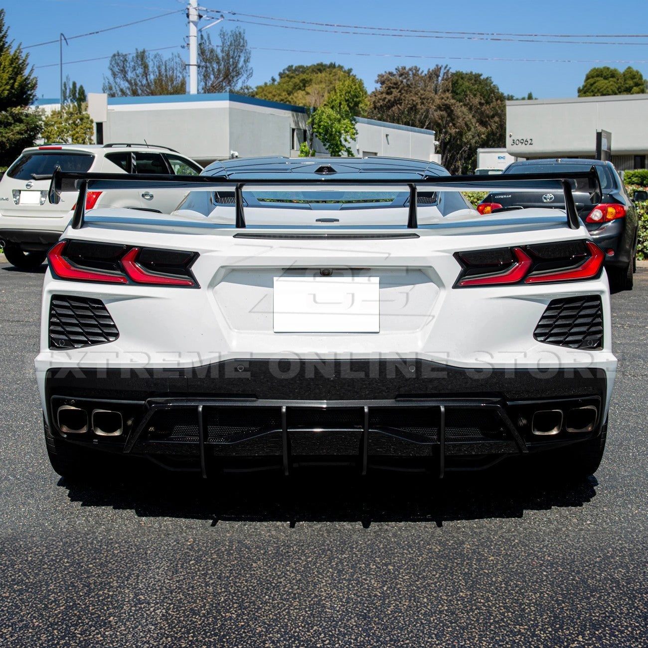 Corvette C8 Stingray DRY CARBON FIBEr Add-On Rear Diffuser Fin