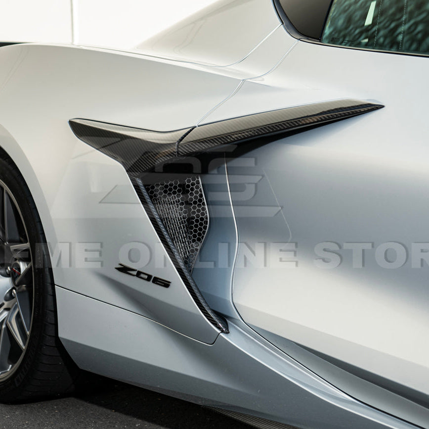 Corvette C8 Z06 Aluminum Black Rear Side Intake Mesh Grille Inserts