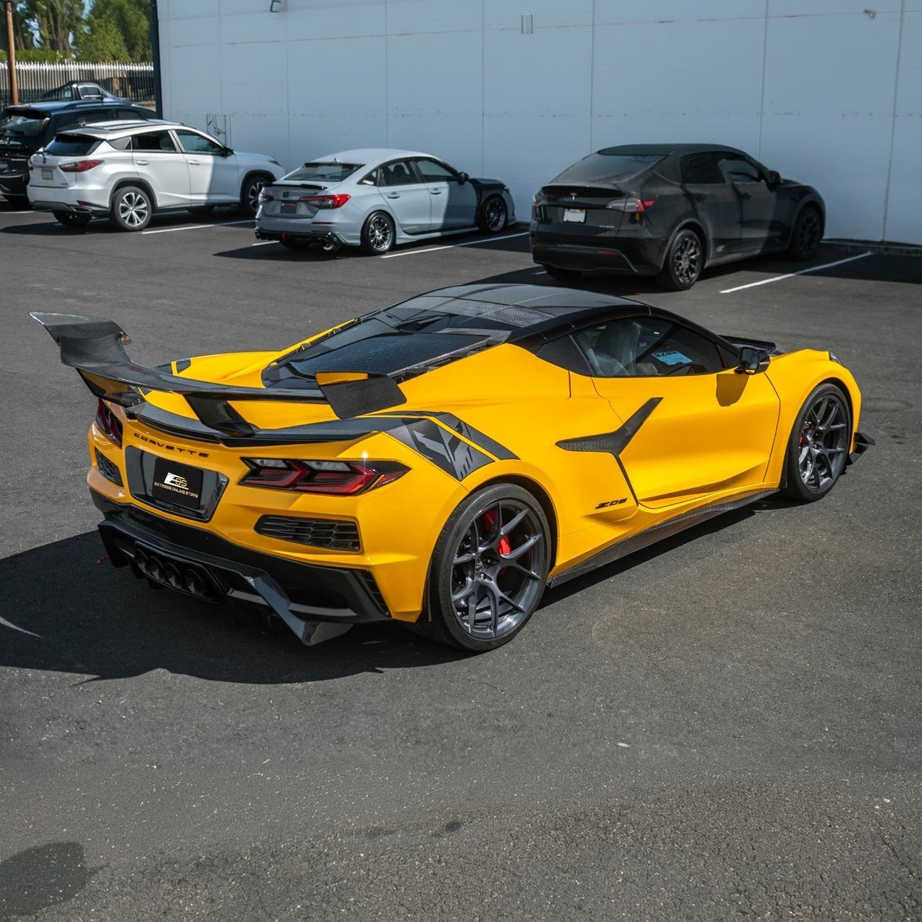 Corvette C8 Z06 CARBON FIBER Replacement Side Fender Vent Door Garnish - Grocery Getter Performance