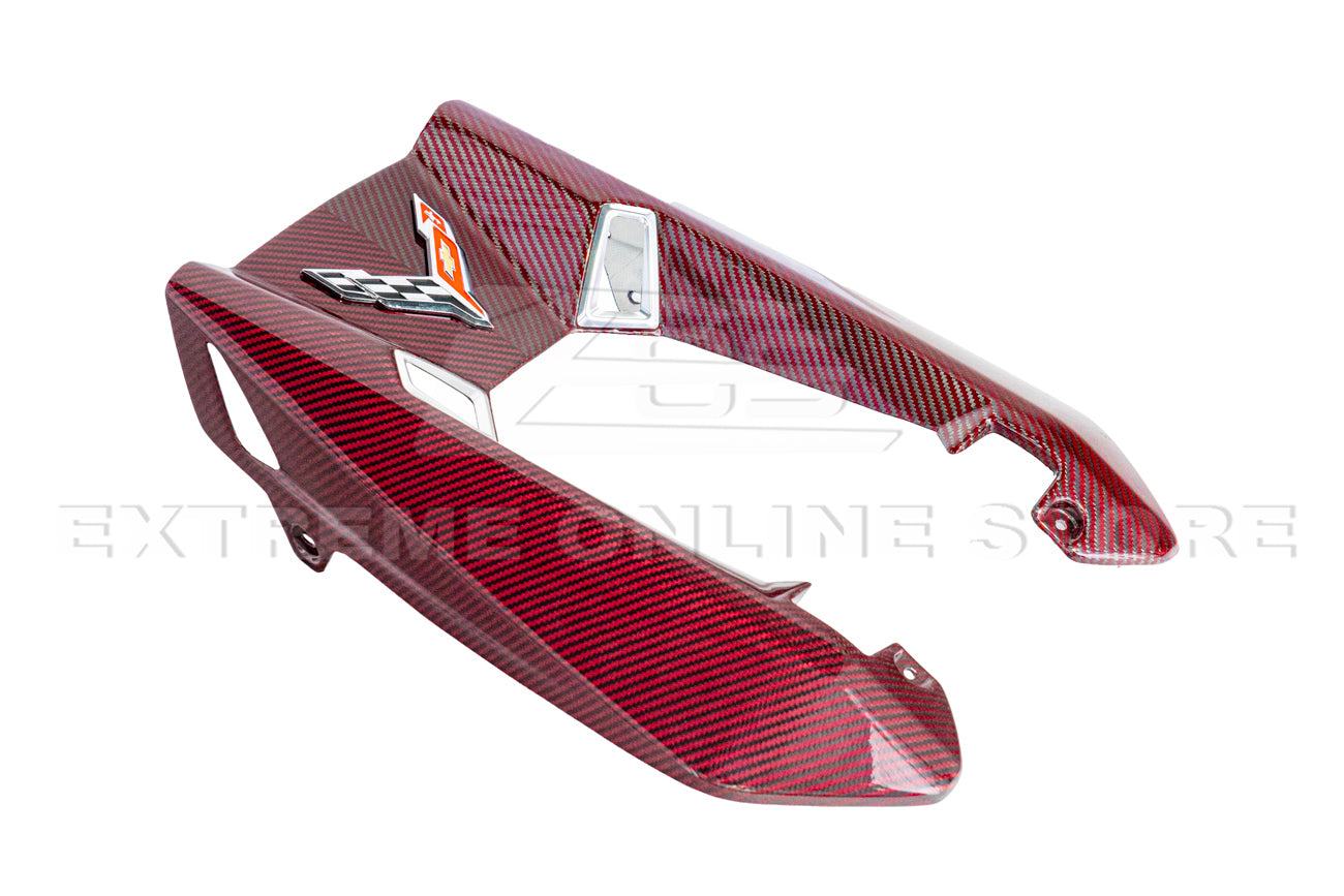 Corvette C8 Z06 Coupe DRY Red Carbon Engine & Bay Panel Cover