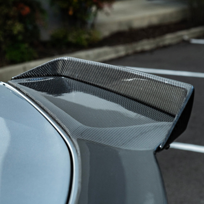 Corvette C8 Z06 DRY CARBON FIBER 1.5" Extended Rear Wing Wickerbill Winglets