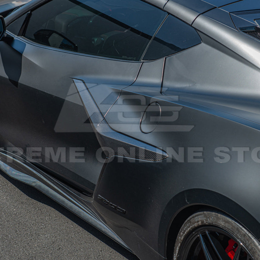 Corvette C8 Z06 DRY CARBON FIBER Replacement Side Door Garnish
