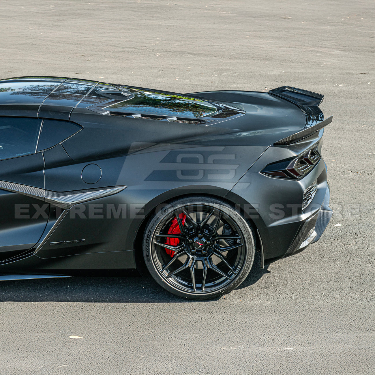 Corvette C8 Z06 DRY CARBON FIBER Wicker-bill Extension Winglets
