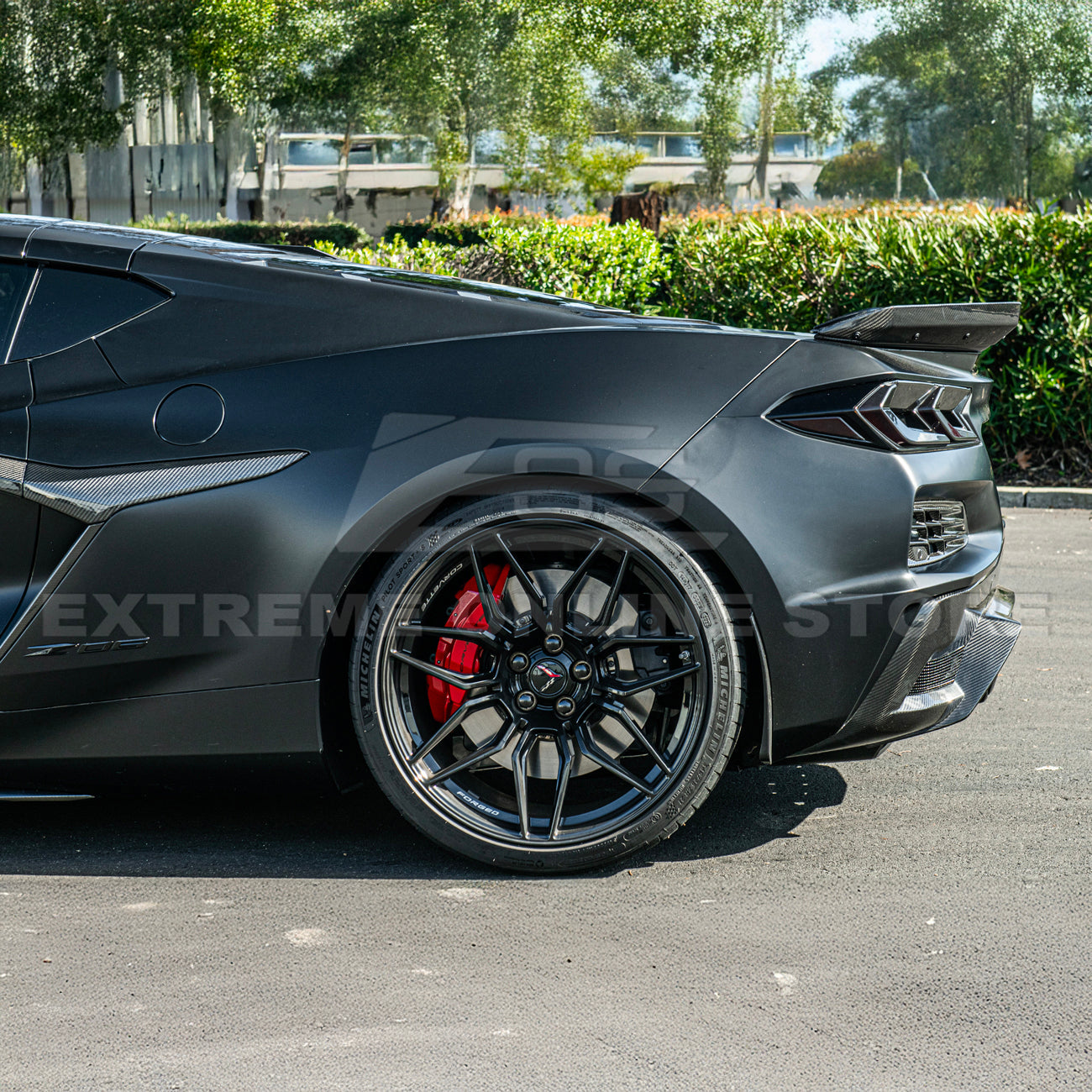 Corvette C8 Z06 DRY CARBON FIBER Wicker-bill Extension Winglets