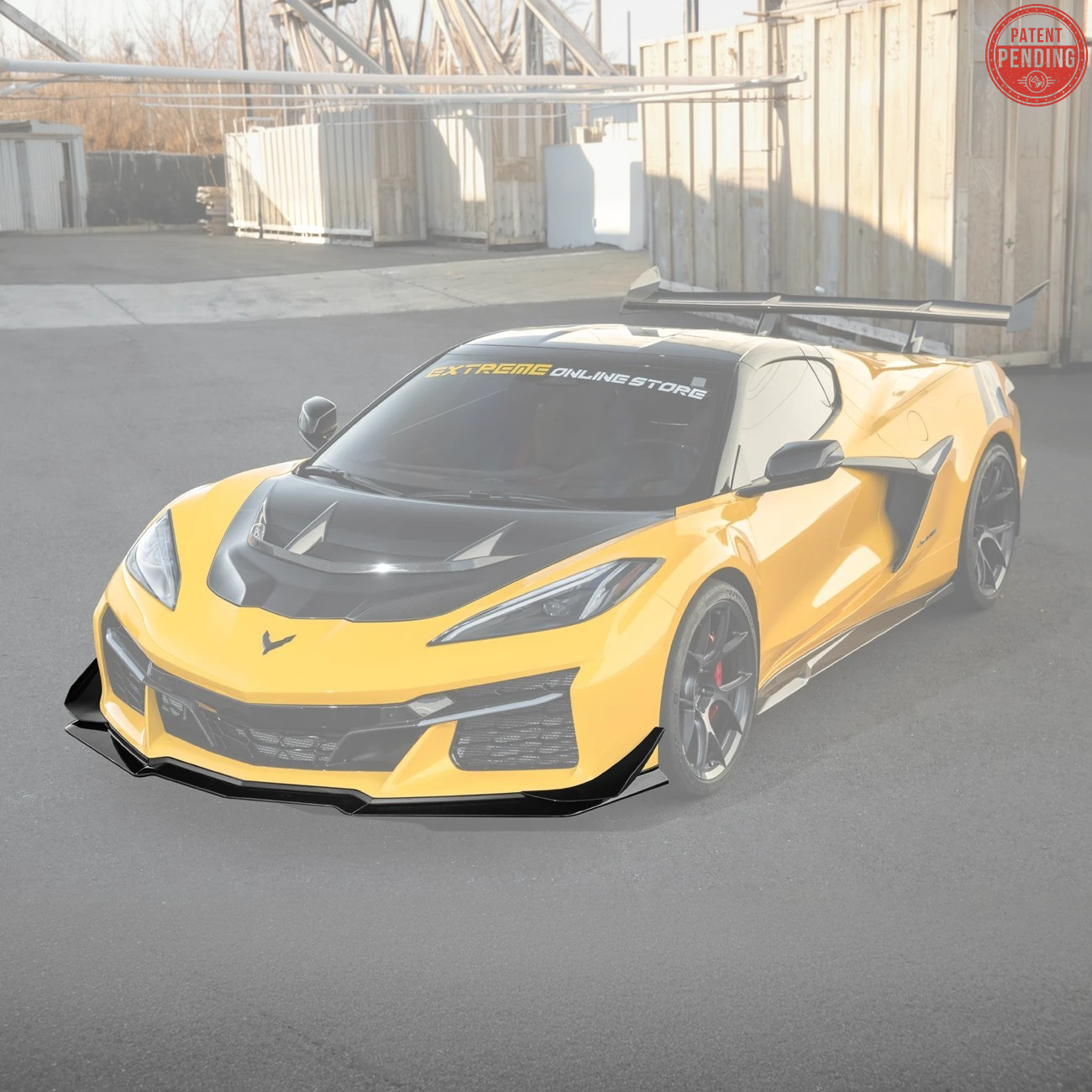 Corvette C8 Z06 / E-Ray DRY CARBON FIBER Front Splitter & Canards [Z07 Extended Package]