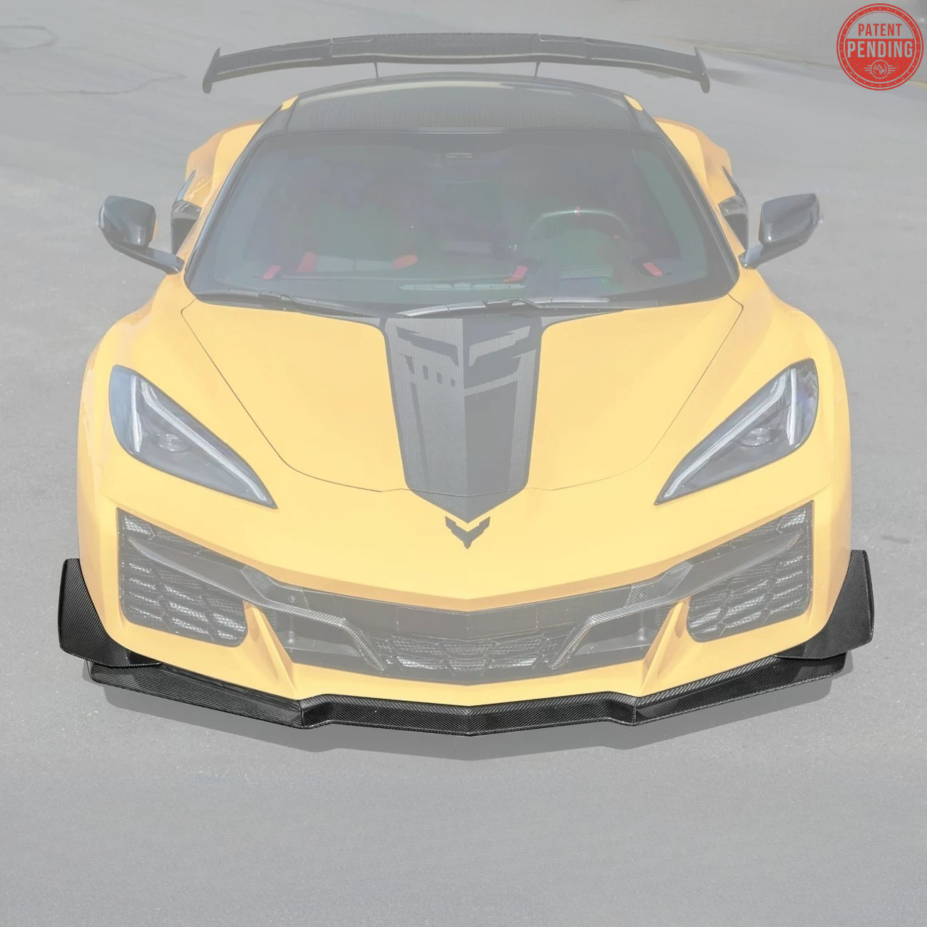 Corvette C8 Z06 / E-Ray DRY CARBON FIBER Front Splitter & Canards [Z07 Extended Package]