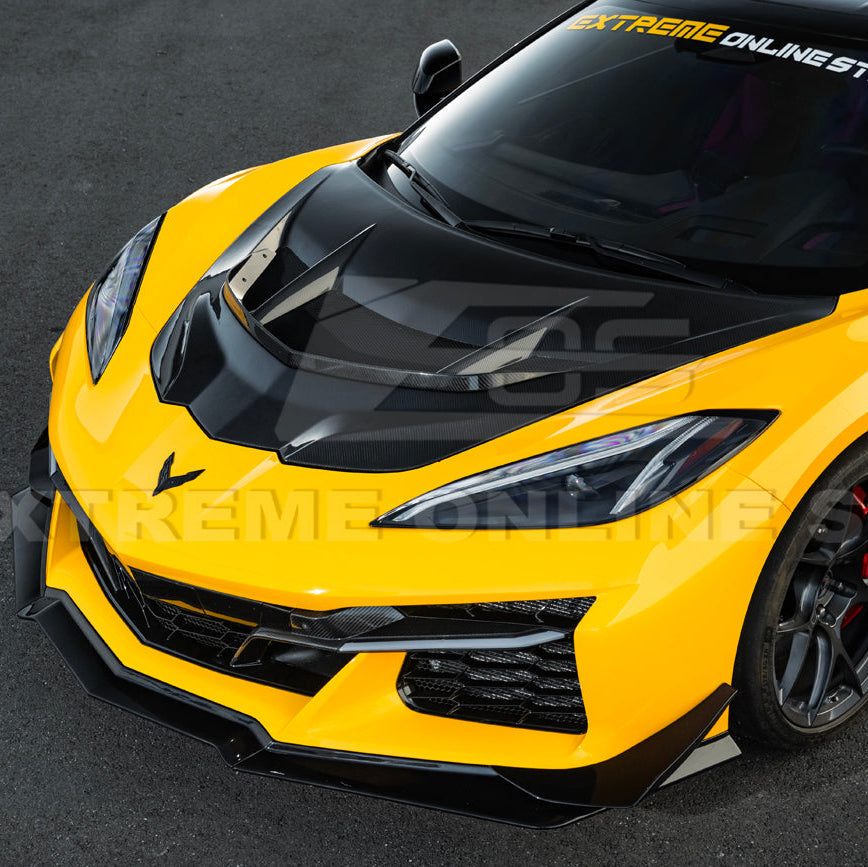 Corvette C8 Z06 / E-Ray DRY CARBON FIBER Front Splitter & Canards [Z07 Extended Package]