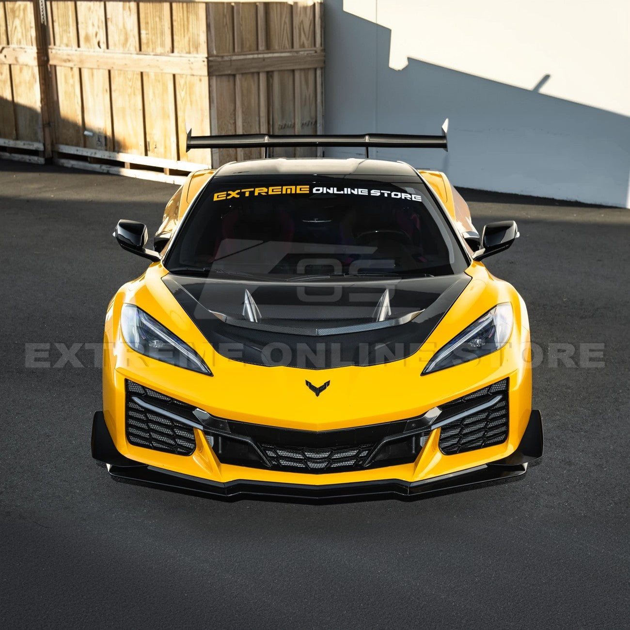 Corvette C8 Z06 / E-Ray DRY CARBON FIBER Front Splitter & Canards [Z07 Extended Package]