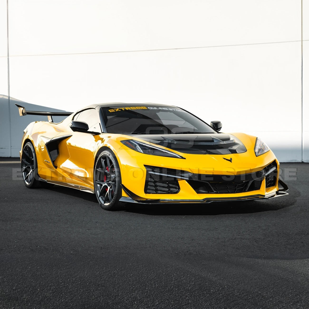 Corvette C8 Z06 / E-Ray DRY CARBON FIBER Front Splitter & Canards [Z07 Extended Package]