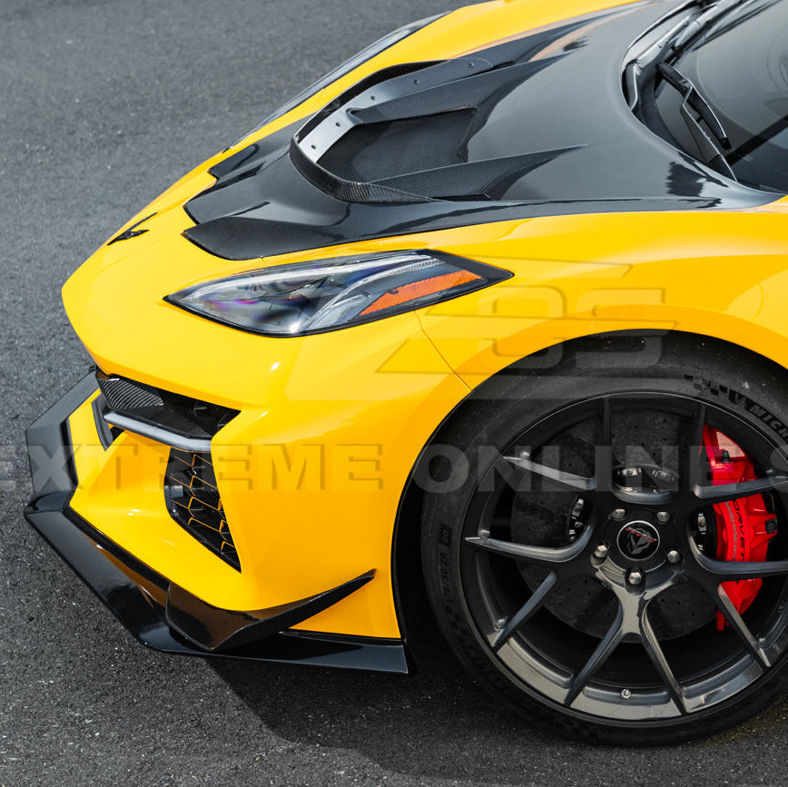 Corvette C8 Z06 / E-Ray DRY CARBON FIBER Front Splitter & Canards [Z07 Extended Package]