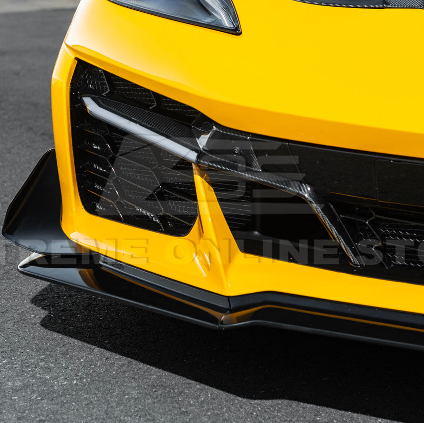 Corvette C8 Z06 / E-Ray DRY CARBON FIBER Front Splitter & Canards [Z07 Extended Package]