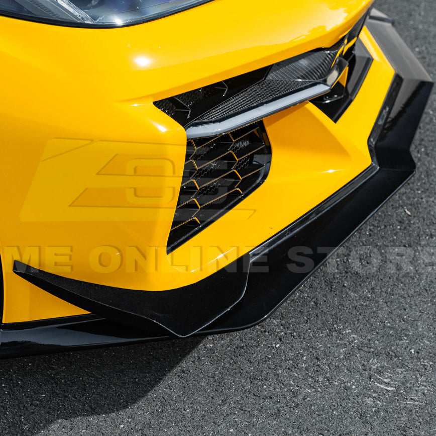 Corvette C8 Z06 / E-Ray DRY CARBON FIBER Front Splitter & Canards [Z07 Extended Package]