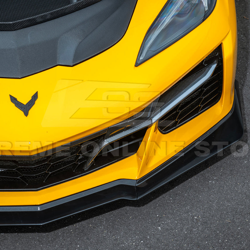 Corvette C8 Z06 / E-Ray DRY CARBON FIBER Front Splitter [Z07 Extended Package]
