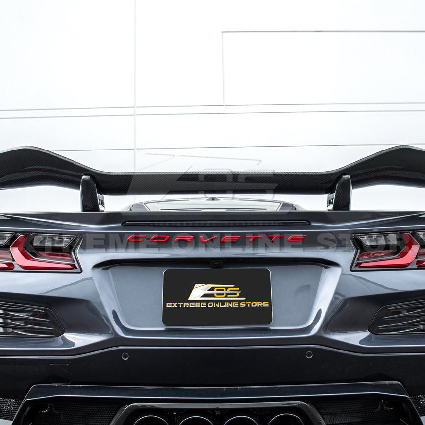 Corvette C8 Z06 W/ Z07 Package Factory Dry Carbon Fiber Rear High Wing Spoiler