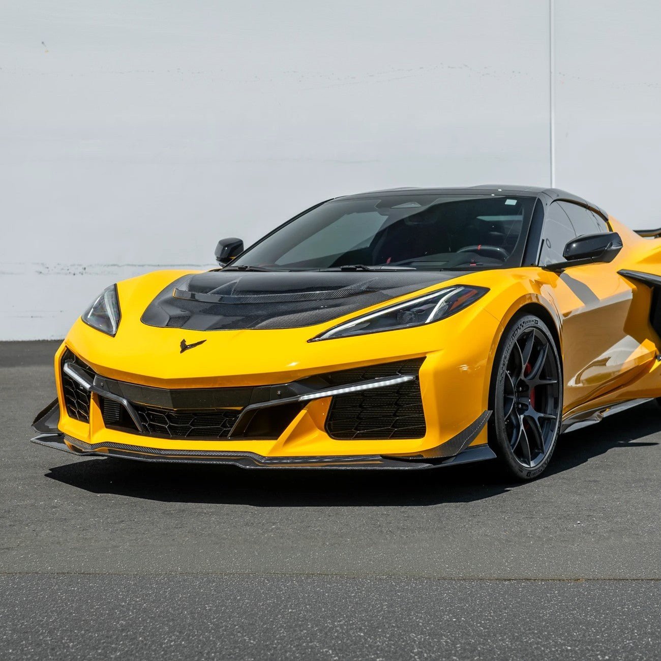 Corvette C8 Z06 | Z07 DRY Carbon Fiber Front Splitter & No Drill Canards - Grocery Getter Performance