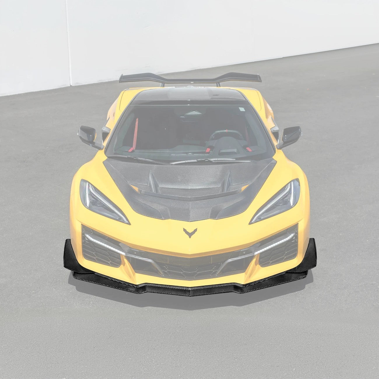 Corvette C8 Z06 | Z07 DRY Carbon Fiber Front Splitter & No Drill Canards - Grocery Getter Performance