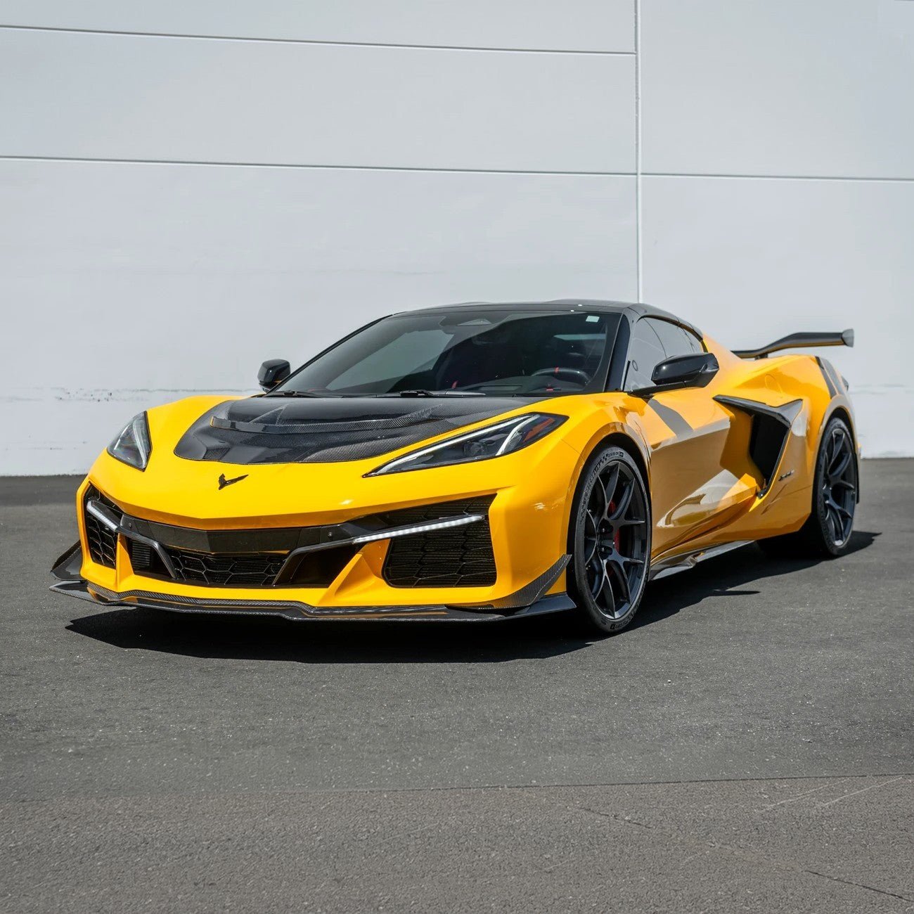 Corvette C8 Z06 | Z07 DRY Carbon Fiber Front Splitter & No Drill Canards - Grocery Getter Performance