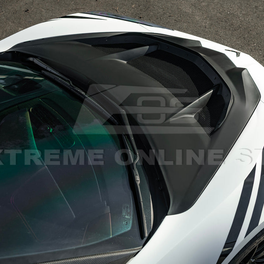 Corvette C8 ZR1 MATTE BLACK Front Bumper Vented Extractor Hood