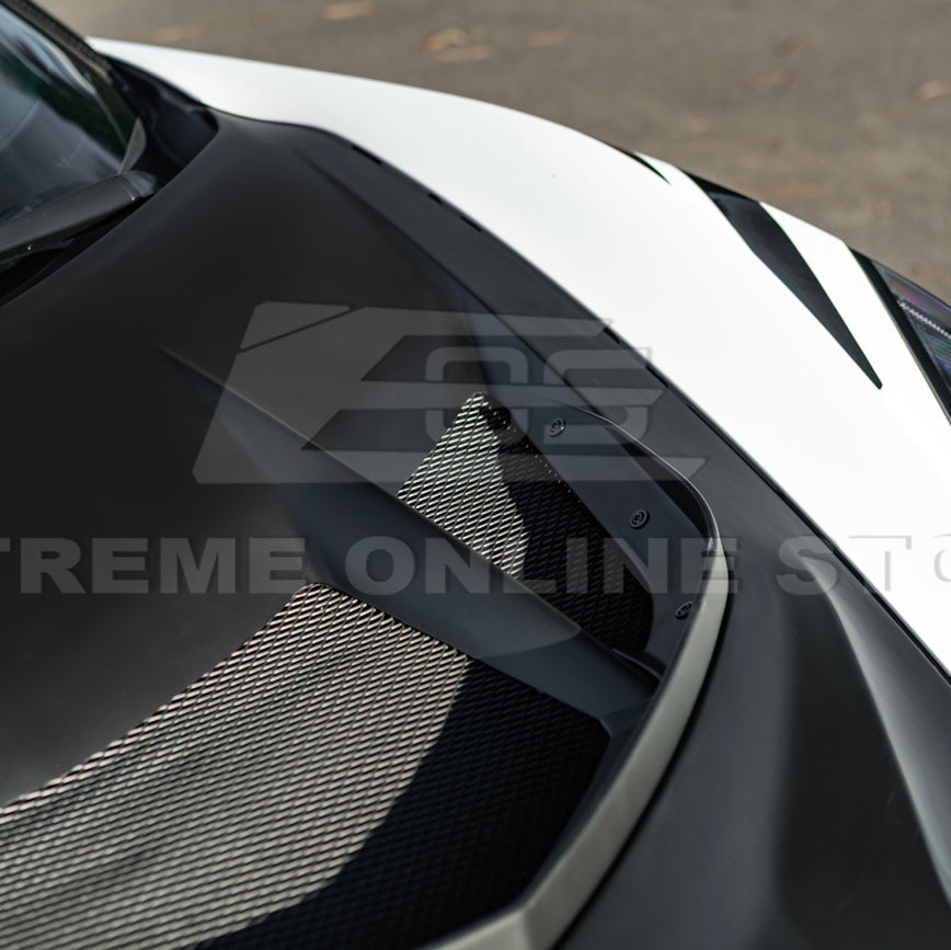 Corvette C8 ZR1 MATTE BLACK Front Bumper Vented Extractor Hood