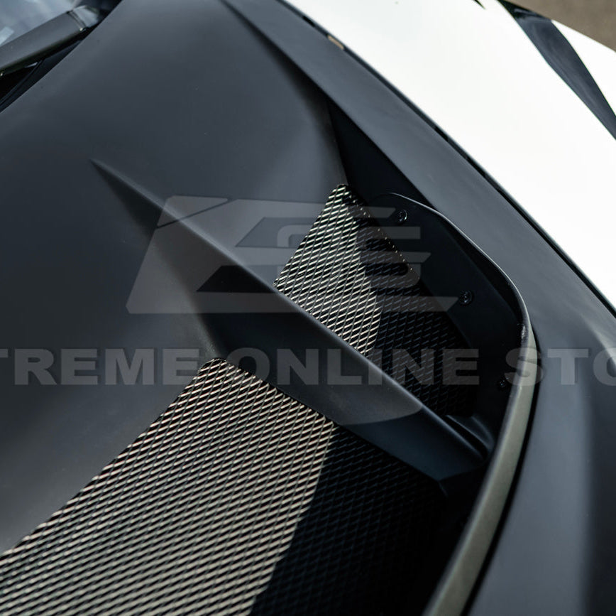 Corvette C8 ZR1 MATTE BLACK Front Bumper Vented Extractor Hood
