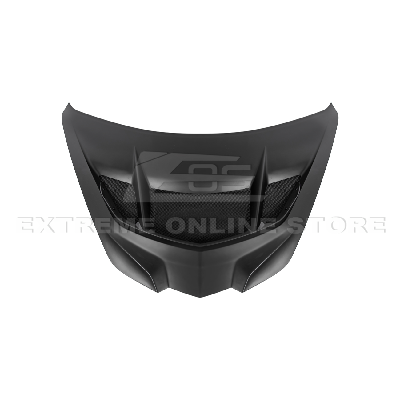Corvette C8 ZR1 MATTE BLACK Front Bumper Vented Extractor Hood