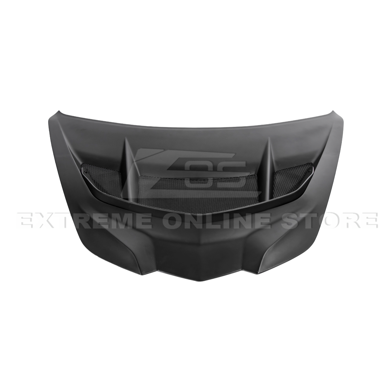 Corvette C8 ZR1 MATTE BLACK Front Bumper Vented Extractor Hood