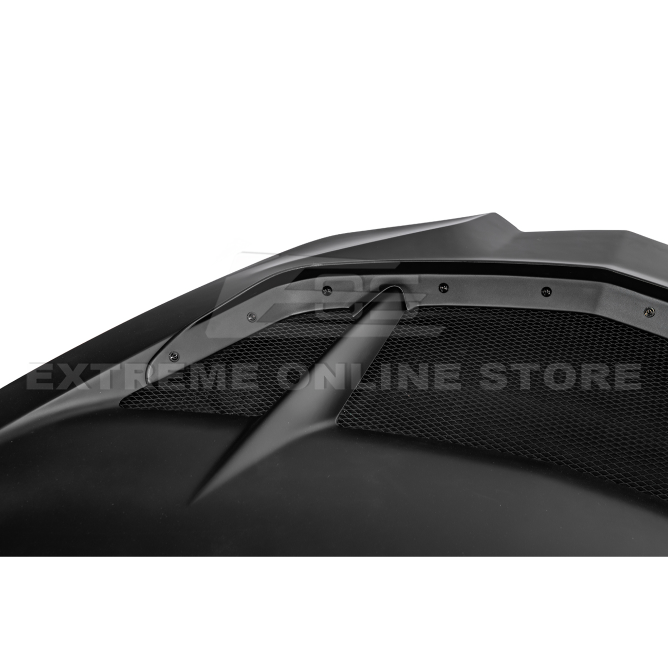Corvette C8 ZR1 MATTE BLACK Front Bumper Vented Extractor Hood