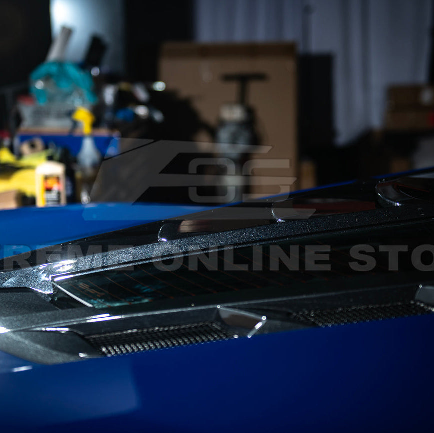 Corvette C8 | ZR1 Style CARBON FLASH Rear Window Vent Louver Cover