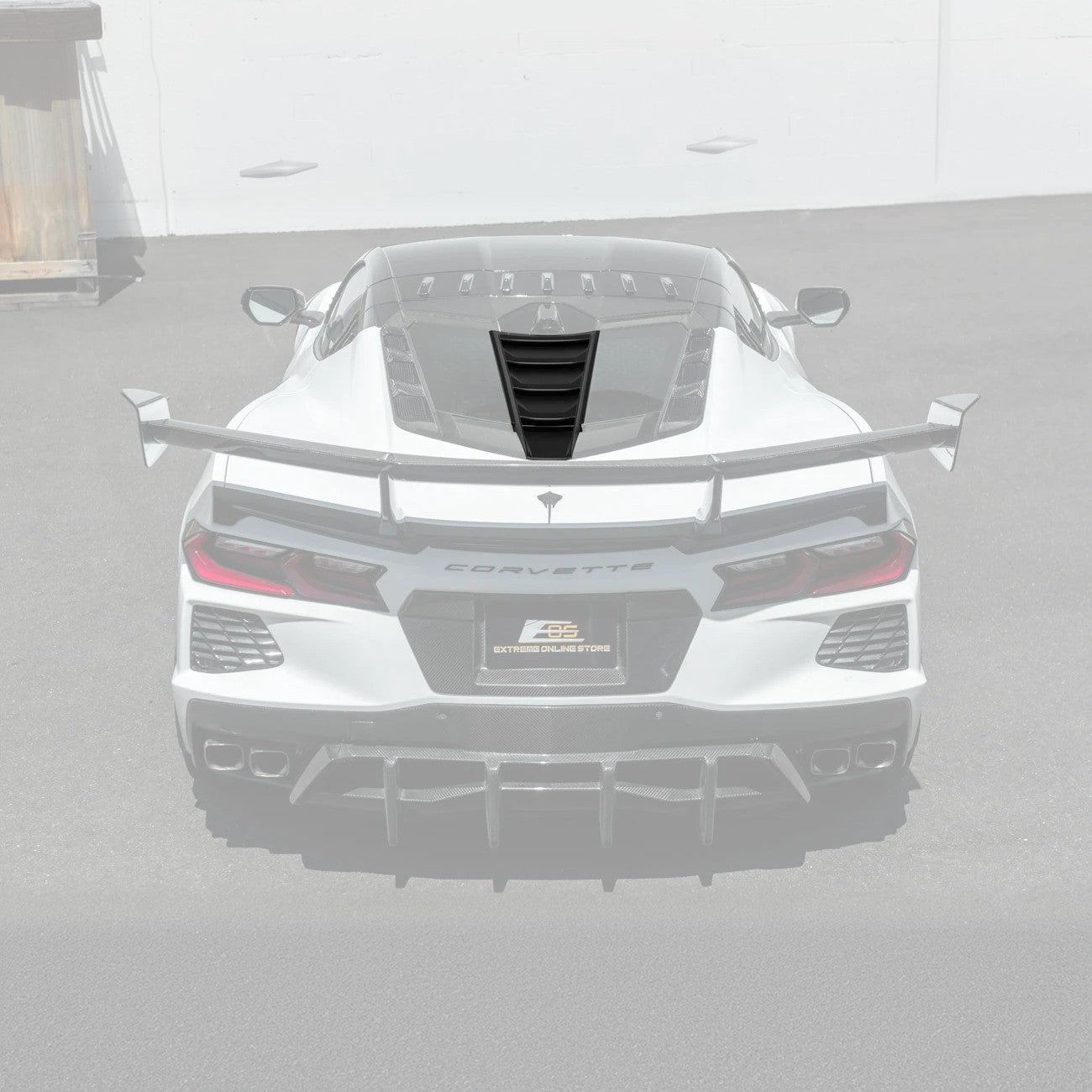 Corvette C8 | ZR1 Style CARBON FLASH Rear Window Vent Louver Cover