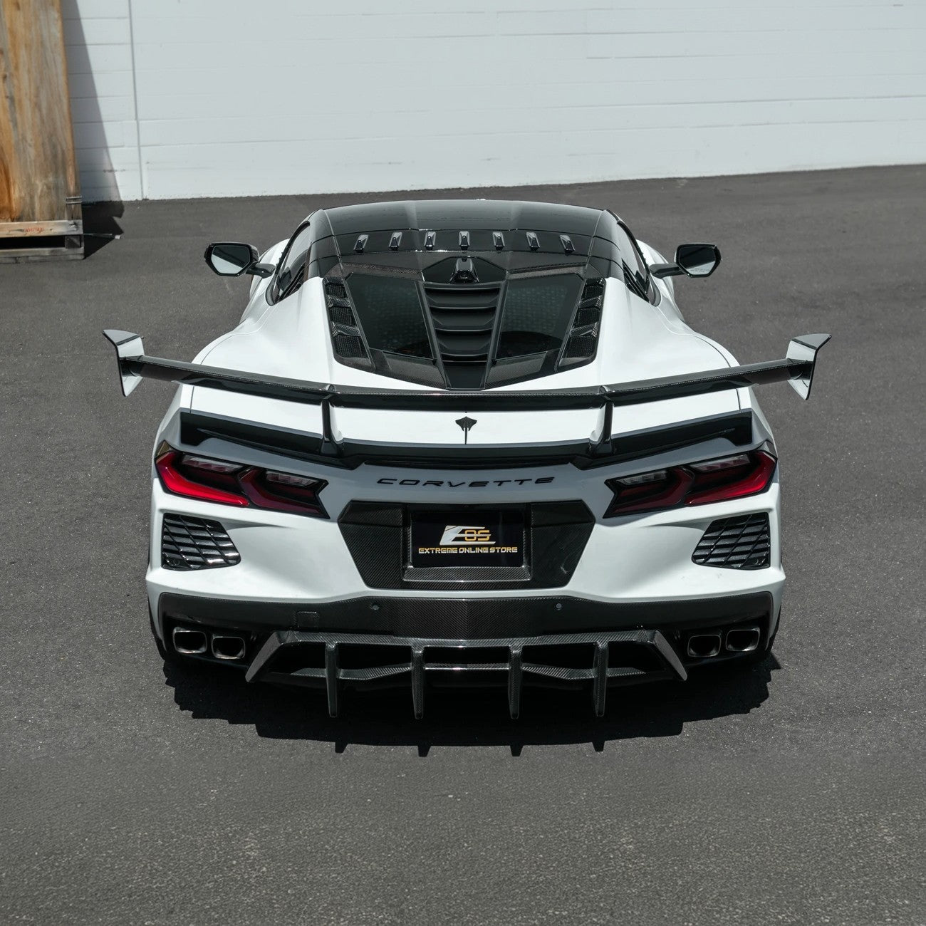 Corvette C8 | ZR1 Style CARBON FLASH Rear Window Vent Louver Cover