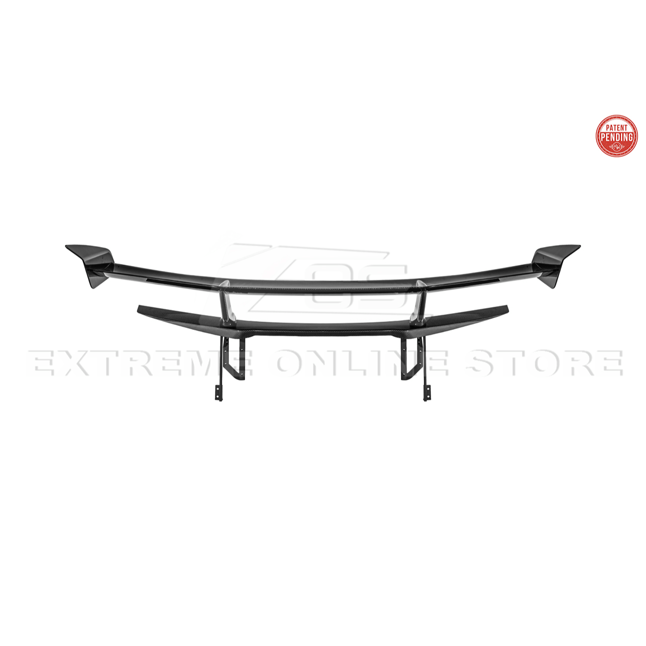 Corvette C8 ZR1 Style DRY CARBON FIBER Rear High Wing Spoiler Bracket