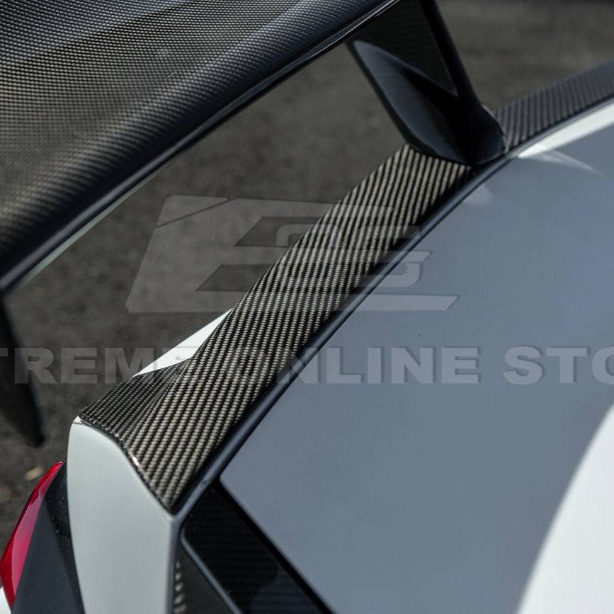 Corvette C8 ZR1 Style DRY CARBON FIBER Rear High Wing Spoiler Bracket