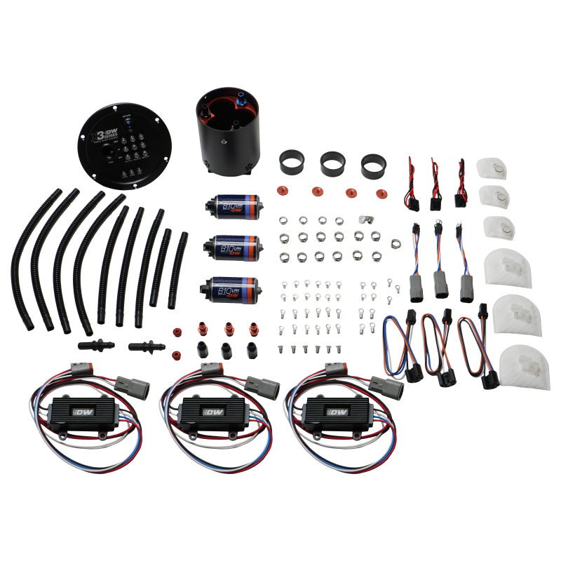 DeatschWerks 09-24 Nissan GT-R R35 X3 Triple Pump Module w/ Triple DW810 Pumps and Controllers-Fuel Pumps-Grocery Getter Performance