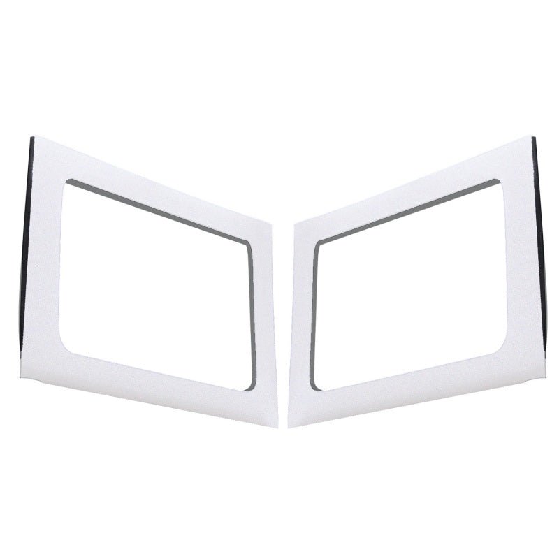 DEI 11-18 Jeep Wrangler JK 4-Door Boom Mat Rear Side Window Trim - 2 Piece - White-Hard Top Accessories-Grocery Getter Performance
