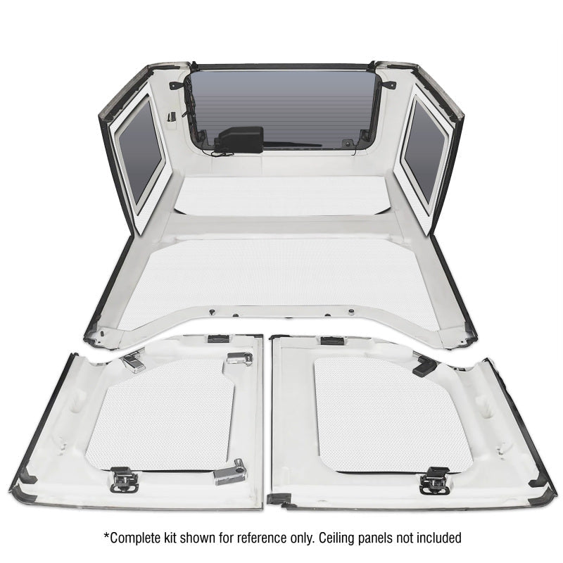DEI 11-18 Jeep Wrangler JK 4-Door Boom Mat Rear Side Window Trim - 2 Piece - White-Hard Top Accessories-Grocery Getter Performance