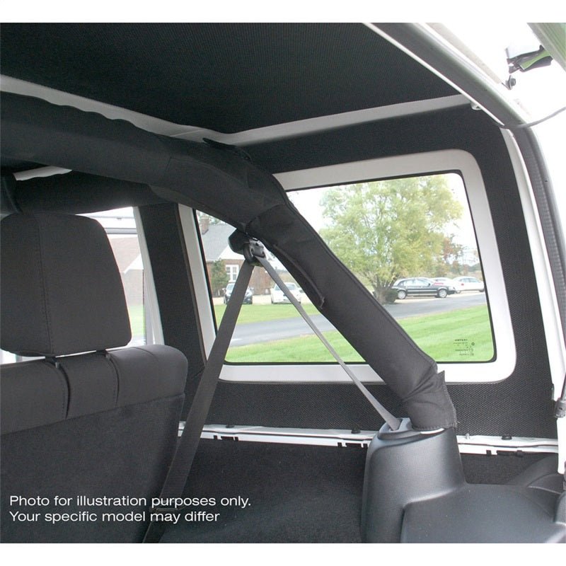 DEI 11-18 Jeep Wrangler JK 4-Door Boom Mat Rear Side Window Trim - 2 Piece - White-Hard Top Accessories-Grocery Getter Performance