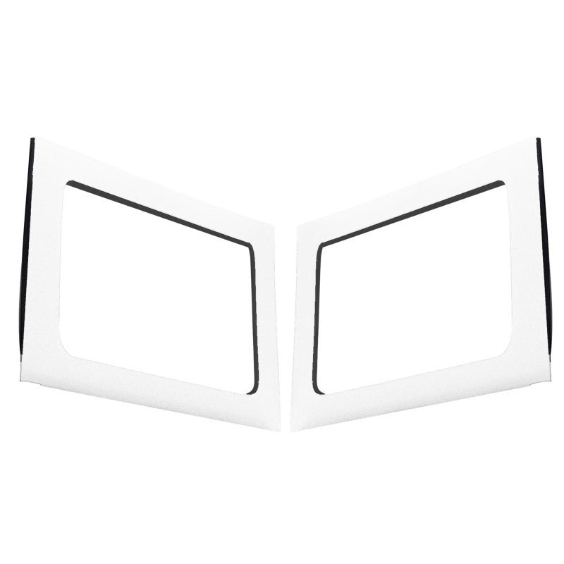 DEI 11-18 Jeep Wrangler JK 4-Door Boom Mat Rear Side Window Trim - 2 Piece - White-Hard Top Accessories-Grocery Getter Performance
