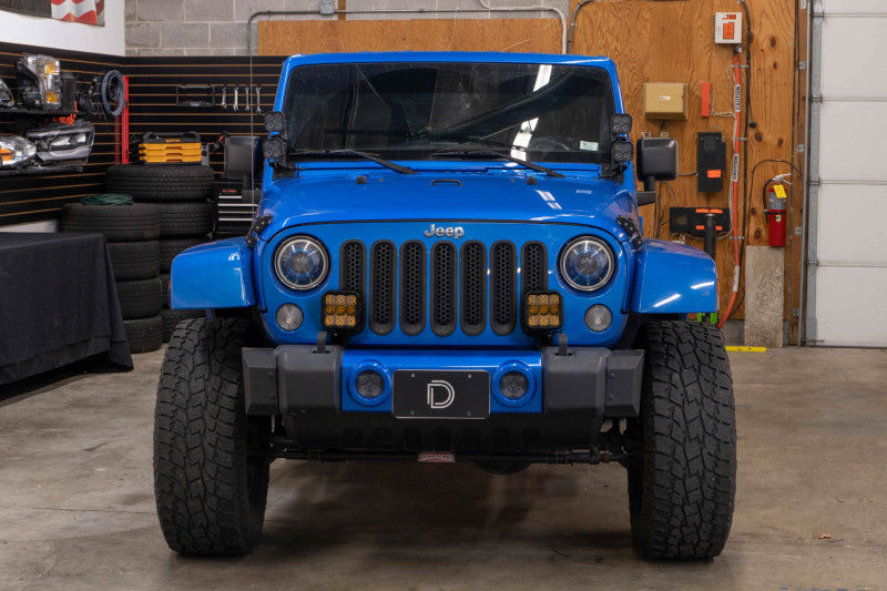 Diode Dynamics 07-18 Jeep JK Wrangler SS5 Bumper LED Pod Light Kit - Sport Yellow Driving-Light Bars & Cubes-Grocery Getter Performance