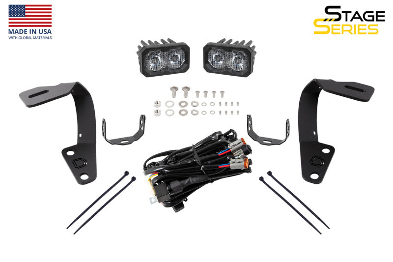 Diode Dynamics 10-21 Toyota 4Runner SS3 LED Ditch Light Kit - Pro White Combo-Light Bars & Cubes-Grocery Getter Performance