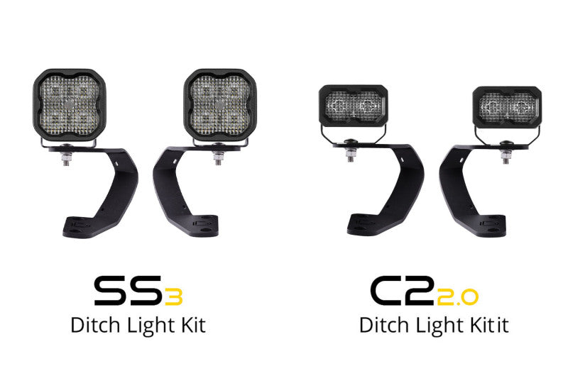 Diode Dynamics 10-21 Toyota 4Runner SS3 LED Ditch Light Kit Sport - White Combo-Light Bars & Cubes-Grocery Getter Performance