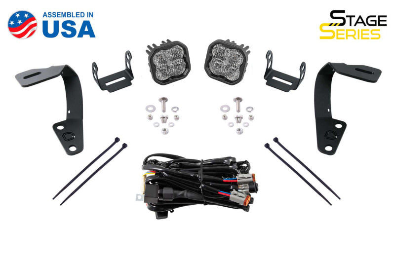 Diode Dynamics 10-21 Toyota 4Runner SS3 LED Ditch Light Kit Sport - White Combo-Light Bars & Cubes-Grocery Getter Performance