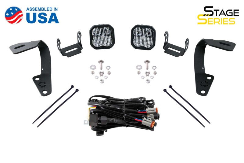 Diode Dynamics 10-21 Toyota 4Runner SS3 LED Ditch Light Kit - Sport Yellow Combo-Light Bars & Cubes-Grocery Getter Performance