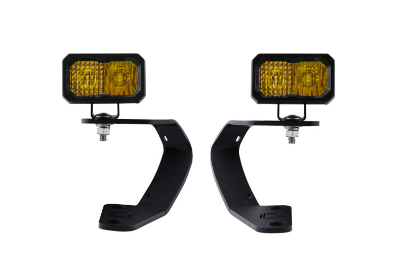 Diode Dynamics 10-21 Toyota 4Runner Stage Series 2in LED Ditch Light Kit - Sport Yellow Combo-Light Bars & Cubes-Grocery Getter Performance