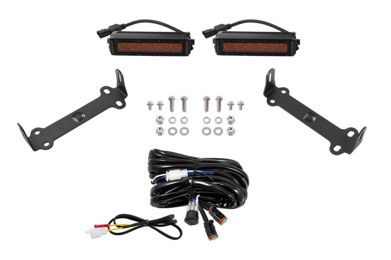 Diode Dynamics 14-21 Toyota 4Runner Stage Series SAE/DOT LED Lightbar Kit - Amber Driving-Light Mounts-Grocery Getter Performance