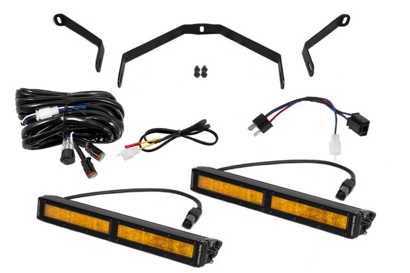 Diode Dynamics 14-21 Toyota Tundra SS12 Driving Light Kit - Amber Wide-Light Bars & Cubes-Grocery Getter Performance