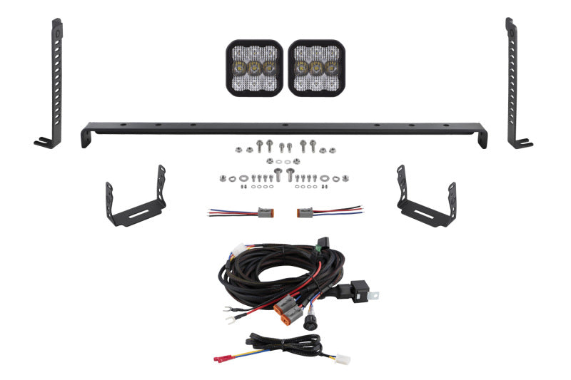 Diode Dynamics 14-23 Toyota 4Runner SS5 Stealth Grille LED 2-Pod Kit - Pro White Combo-Light Accessories and Wiring-Grocery Getter Performance