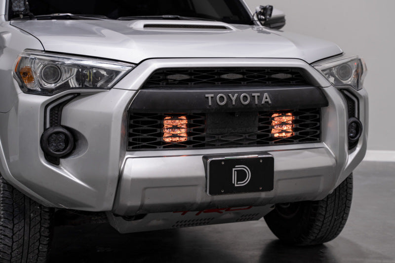 Diode Dynamics 14-23 Toyota 4Runner SS5 Stealth Grille LED 2-Pod Kit Sport - White Combo-Light Accessories and Wiring-Grocery Getter Performance