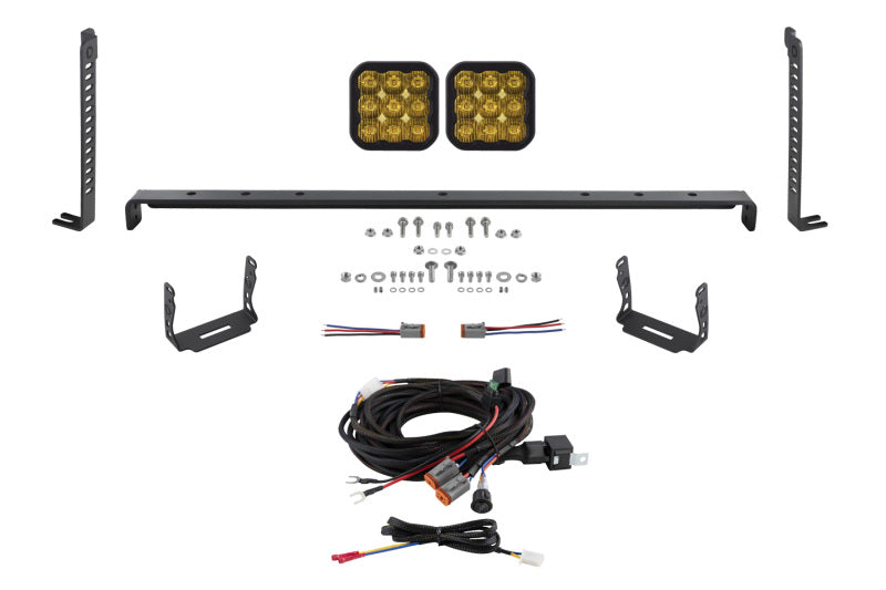 Diode Dynamics 14-23 Toyota 4Runner SS5 Stealth Grille LED 2-Pod Kit - Yellow Pro Driving-Light Accessories and Wiring-Grocery Getter Performance