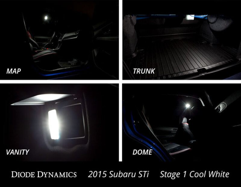 Diode Dynamics 15-19 Subaru WRX Interior Light Kit Stage 1 - Blue-Bulbs-Grocery Getter Performance